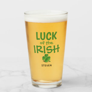Lönnyhet Irish Tur Grönt Shamrock Personlig Beer Glaskopp