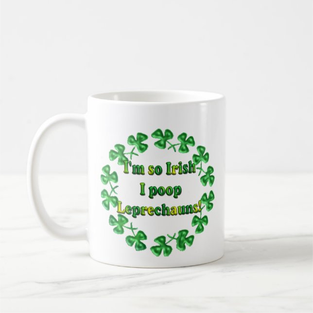 Lönnyirländsk St. Patricks Day Coffee Mugg (Vänster)