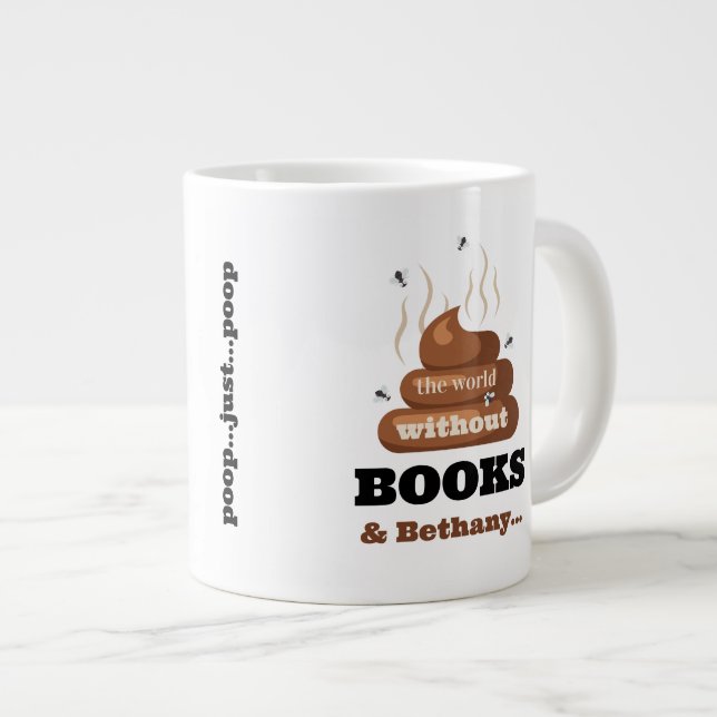 Lönnyj Best Friend Bok Älskare Bookish Gift Mugg Jumbo Mugg (Framsida höger)