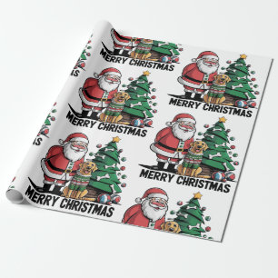 Lönnyj Labrador Retriever Hund med Jultomten Art Presentpapper