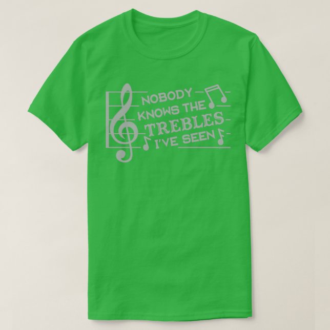 Lönnymusiker Treble Joke Pun Music Lärare T Shirt (Design framsida)