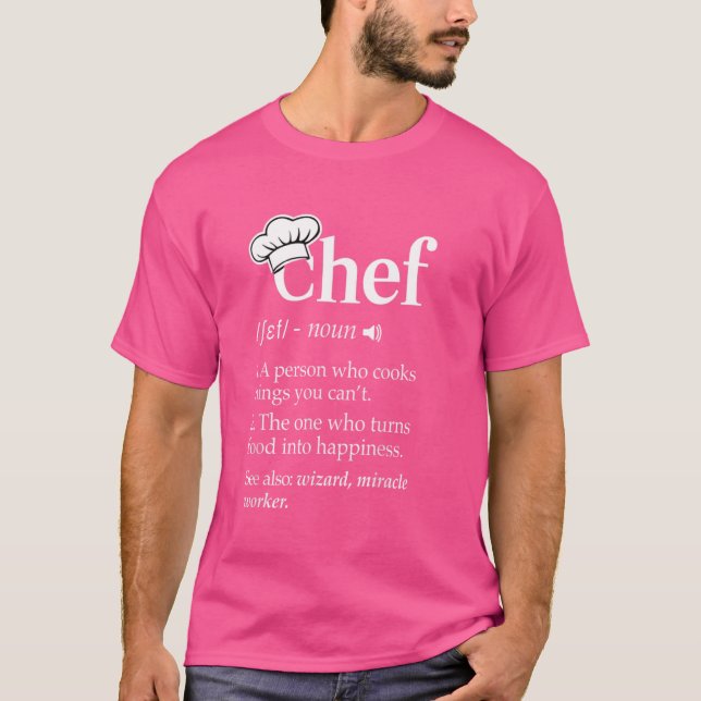 Lönnyttigt kokskop för Chef Definition Cooking Kit T Shirt (Framsida)