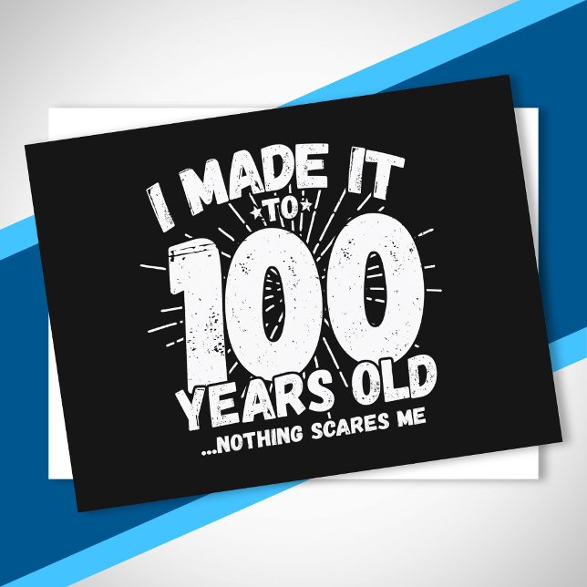 Lönsam 100:e födelsedagsoffert Sarkastic 100-årig Vykort (Skapare uppladdad)