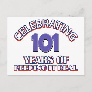 Lönsam 101-årsdesign vykort