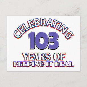 Lönsam 103-årsdag vykort