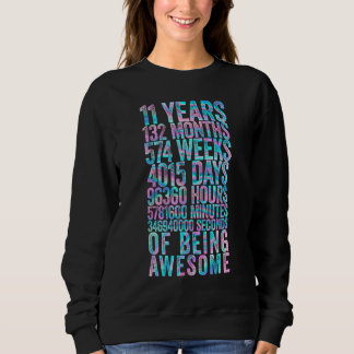 Lönsam 11:e födelsedag, gammal mätarfunny 11 år t shirt