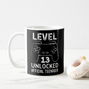 Lönsam 13-årsnivå 13 olåsta spelare kaffemugg
