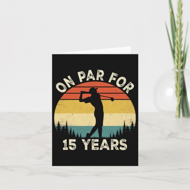 Lönsam 15:e födelsedag Golf Golfer 15-årig Golf B Kort (Framsida)