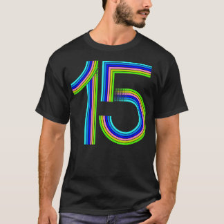 Lönsam 15:e födelsedagen ger Cute Years Old Rainbo T Shirt