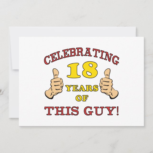 Lönsam 18:e födelsedag för pojkar kort (Framsida)