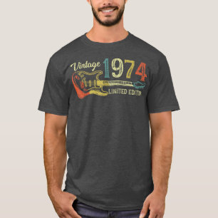 Lönsam 1974-födelsedagspresent för manar Guitar Äl T Shirt