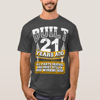 Lönsam 21:a födelsedag, Vintage Byggt 21 år A T Shirt