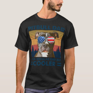 Lönsam 4:e juli Pitbull Pappa som ett vanligt Papp T Shirt
