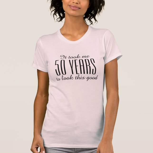 Lönsam 50-dagars t-skjorta för kvinnor t shirt (Framsida)