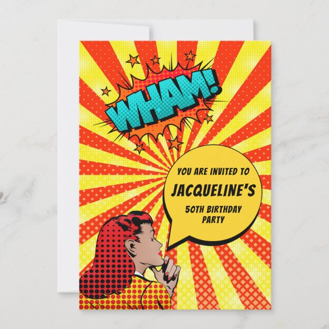 Lönsam 50:e födelsedagsinbjudan inbjudningar (Framsida)