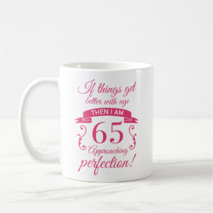 Lönsam 65e födelsedag "Perfektion" Kaffemugg