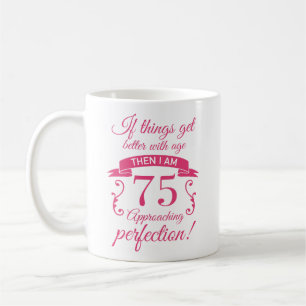 Lönsam 75:e-födelsedag "Perfektion" Kaffemugg