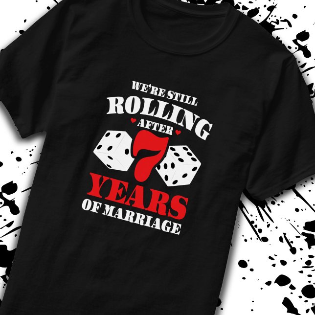 Lönsam 7:e-årsdag Par, gift i 7 år T Shirt (Skapare uppladdad)