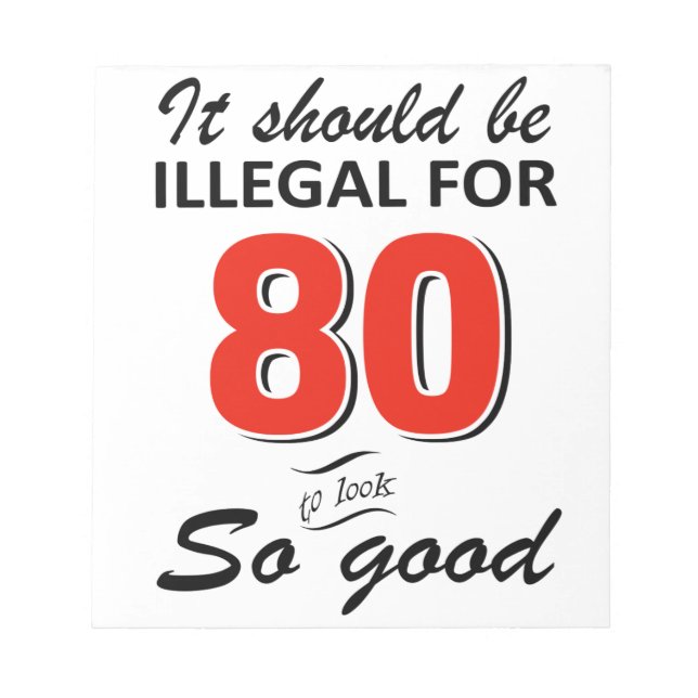 Lönsam 80-årig födelsedagskalender anteckningsblock (Framsida)