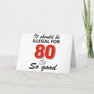 Lönsam 80-årig födelsedagskalender kort