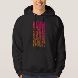 Lönsam 8: e födelsedag Gammal Meter Funny 8 år Ol Hoodie