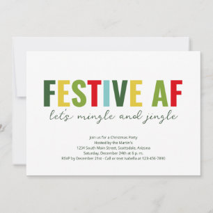 Lönsam AF-julfest-inbjudan Julkort