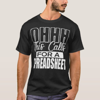 Lönsam aktuariell kalkylbladsanalysoffert t shirt