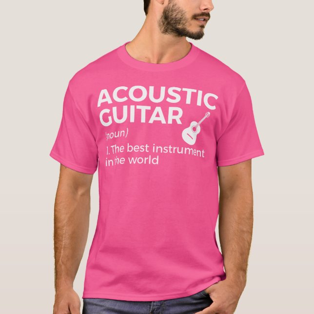 Lönsam akustisk gitardefinition för Guitarist T Shirt (Framsida)