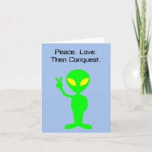 Lönsam Alien Sci-Fi-Tecknad Extraterrestrial Art Kort