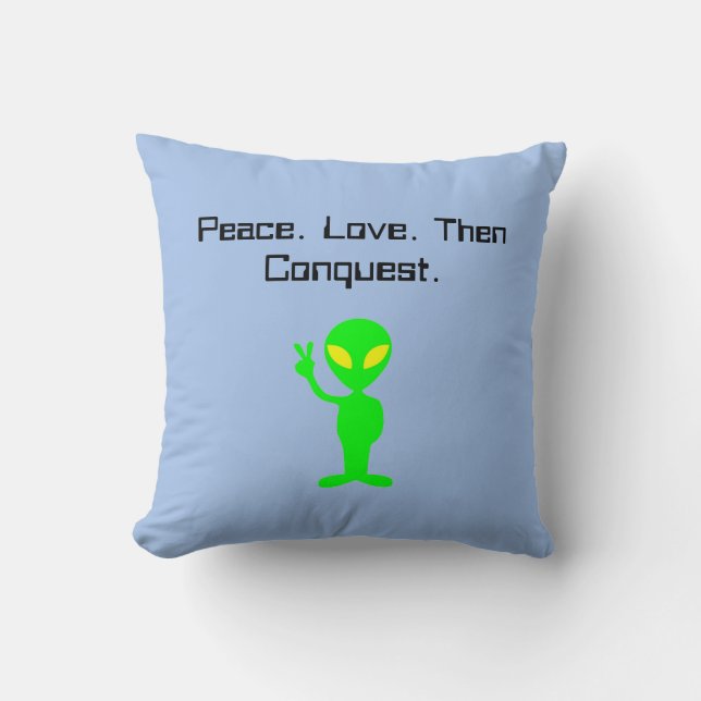 Lönsam Alien Sci-Fi-Tecknad Extraterrestrial Art Kudde (Framsida)
