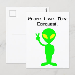 Lönsam Alien Sci-Fi-Tecknad Extraterrestrial Art Vykort