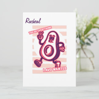 Lönsam Alla hjärtans dag för avocado älskare pun Julkort