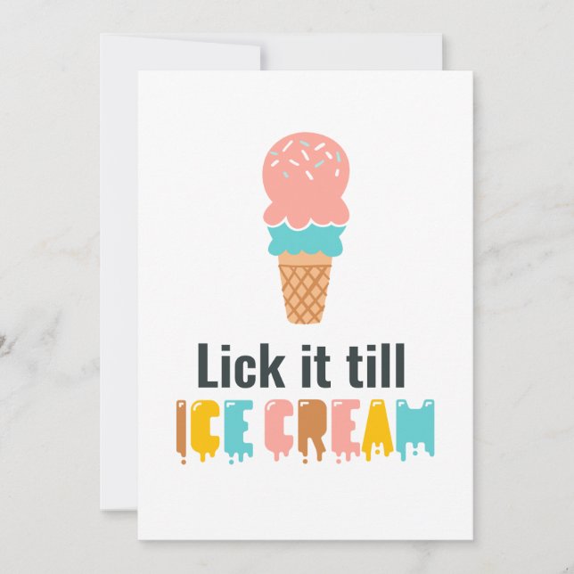 Lönsam Alla hjärtans dag Ice Cream Joke Julkort (Framsida)