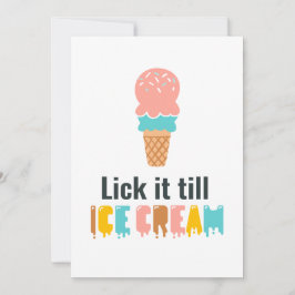 Lönsam Alla hjärtans dag Ice Cream Joke Julkort