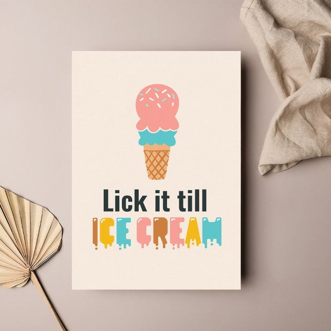 Lönsam Alla hjärtans dag Ice Cream Joke Julkort (Skapare uppladdad)