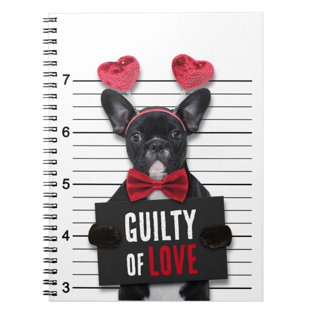 Lönsam Alla hjärtans dag Mugshot Guilty Kärlek Hun Anteckningsbok (Framsidan)