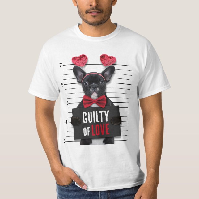 Lönsam Alla hjärtans dag Mugshot Guilty Kärlek Hun T Shirt (Framsida)