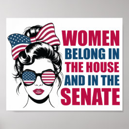 Lönsam amerikansk feministisk citattal Politiskt v Poster