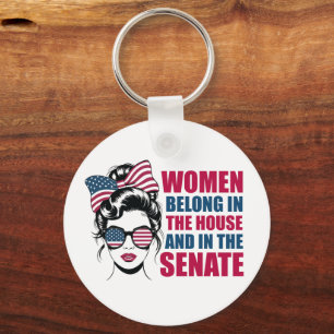 Lönsam amerikansk feministisk citattecken nyckelring