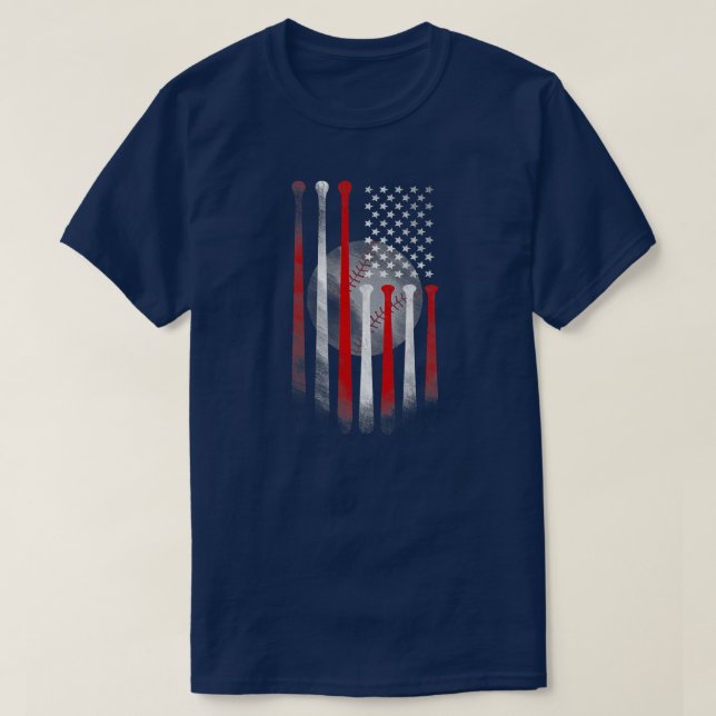 Lönsam amerikansk Flagga Baseball Flagga Mamma T Shirt (Design framsida)