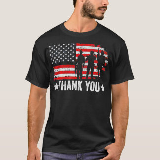 Lönsam amerikansk Flagga Tack amerikansk T Shirt