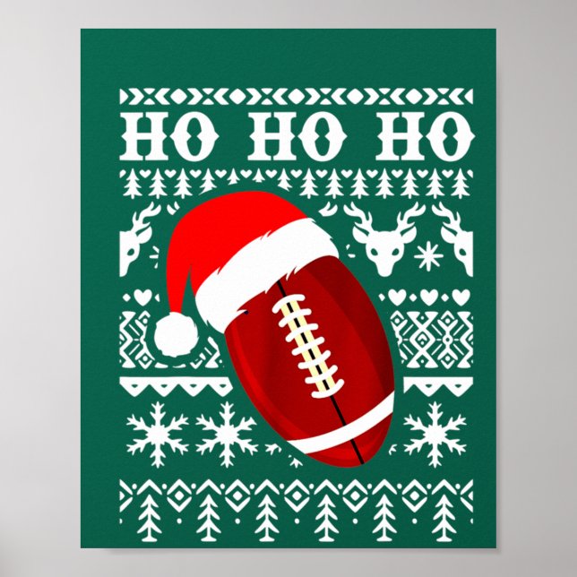 Lönsam amerikansk fotboll Ugly jul Sweater Boy Poster (Framsidan)
