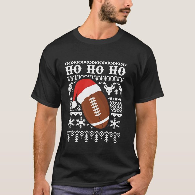 Lönsam amerikansk fotboll Ugly jul Sweater Boy T Shirt (Framsida)