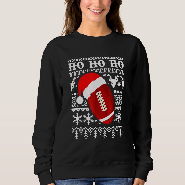 Lönsam amerikansk fotboll Ugly jul Sweater Boy T Shirt (Framsida)