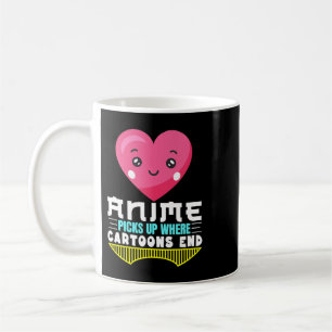 Lönsam Anime Quote Anime Plockor upp där Tecknader Kaffemugg
