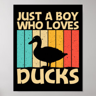 Lönsam Anka-design för boys Kids Anka Farmer Hunti Poster