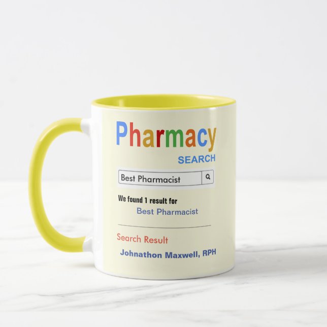 Lönsam Anpassningsbar Bästa farmaceut Gift Mugg (Vänster)