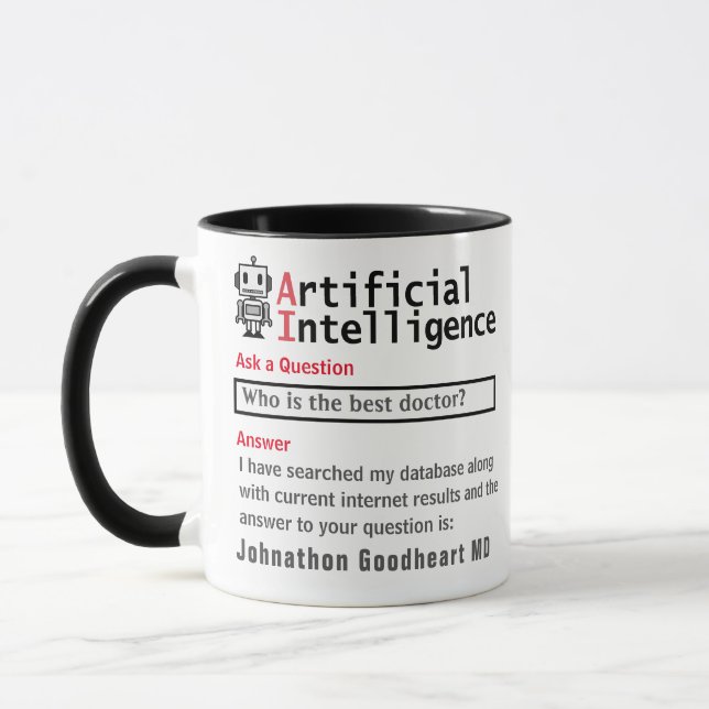 Lönsam Anpassningsbar Best Doktor AI Gift Mugg (Vänster)