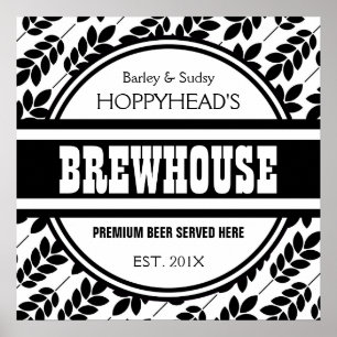 Lönsam Anpassningsbar BREWERY Beer Makers tecken Poster