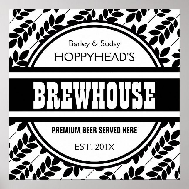 Lönsam Anpassningsbar BREWERY Beer Makers tecken Poster (Framsidan)